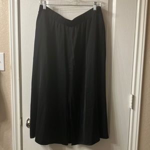 Black front slit skirt- Loft